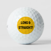 LONG & STRAIGHT Benutzerdefinierter Golfball (Vorderseite)