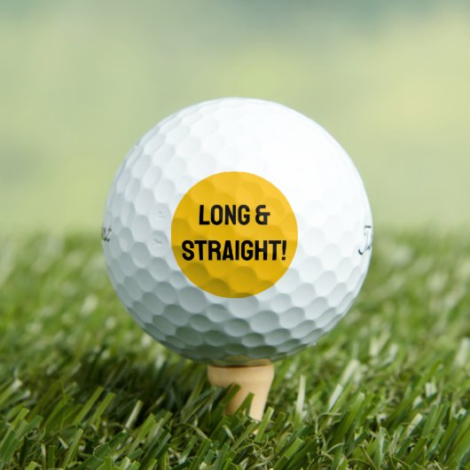LONG & STRAIGHT Benutzerdefinierter Golfball (Insitu T-Shirt)