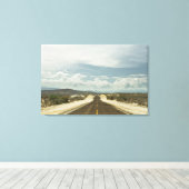 Long Straight Road durch mexikanische Baja Landsch Leinwanddruck (Insitu (Holzboden))