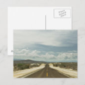 Long Straight Road durch mexikanische Baja Landsch Postkarte (Vorne/Hinten)