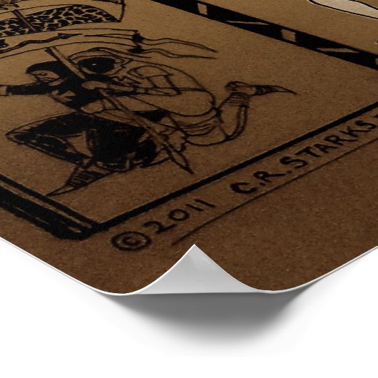 Long Sword Guard Poster Sepia (Ecke)