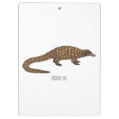 Long-tailed pangolin cartoon illustration klemmbrett (Rückseite)
