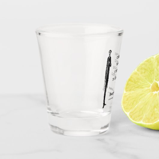 Long Tall Abe Abraham Lincoln Zitat oder Ihr Text Schnapsglas (Links)