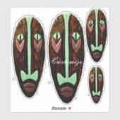 Long Tiki Mask Thunder_Cove Aufkleber (Blatt)