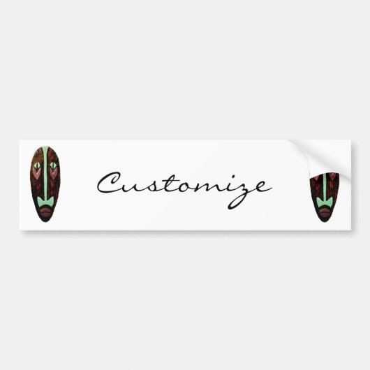 Long Tiki Mask Thunder_Cove Autoaufkleber (Vorne)