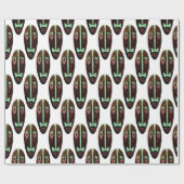 Long Tiki Mask Thunder_Cove Geschenkpapier (Flach)