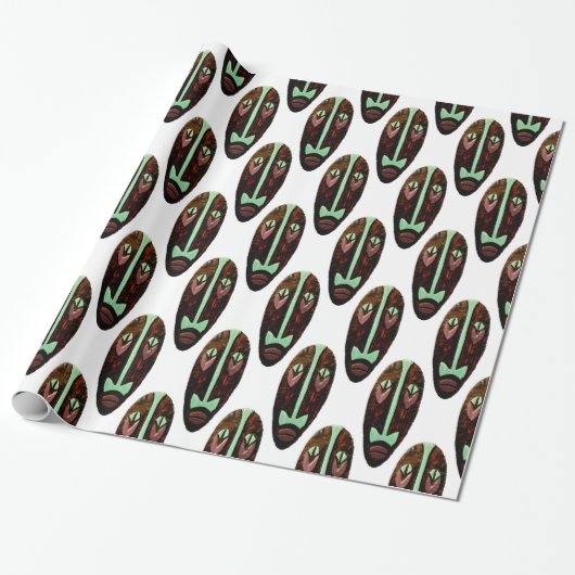 Long Tiki Mask Thunder_Cove Geschenkpapier (Ungerollt)