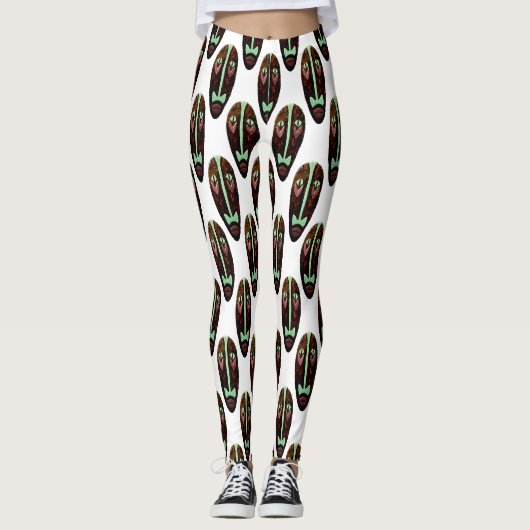 Long Tiki Mask Thunder_Cove Leggings (Vorderseite)