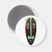 Long Tiki Mask Thunder_Cove Magnet (Vorderseite/Rückseite)