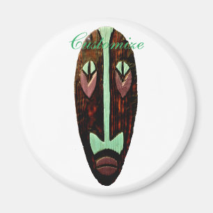 Long Tiki Mask Thunder_Cove Magnet