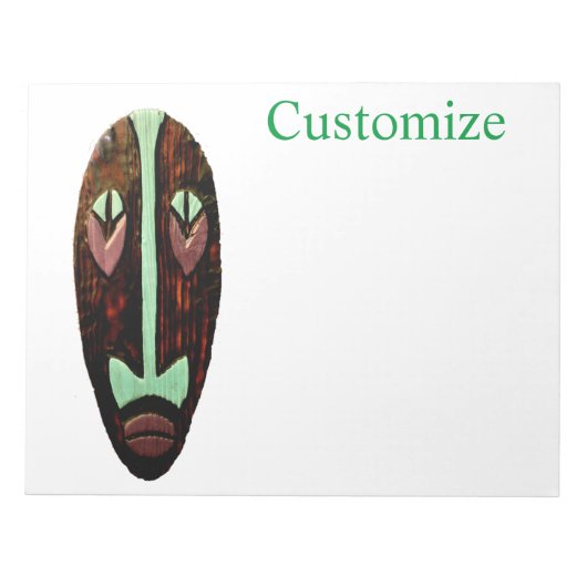 Long Tiki Mask Thunder_Cove Notizblock (Vorderseite)