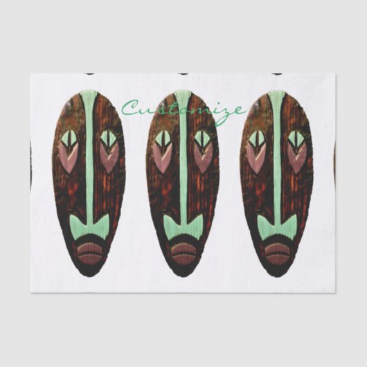 Long Tiki Mask Thunder_Cove Seidenpapier (Vorderseite)