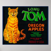 Long Tom Apple Crate LabelMonroe oder Poster (Vorne)