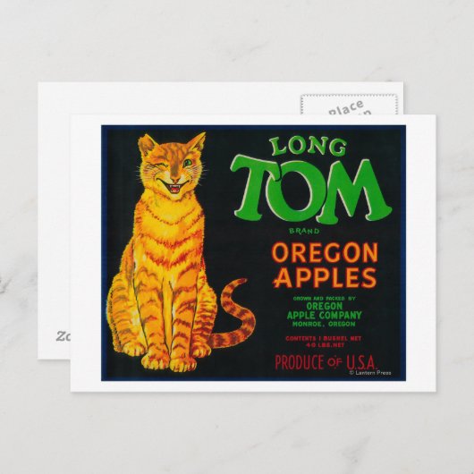 Long Tom Apple Crate LabelMonroe oder Postkarte (Vorne/Hinten)