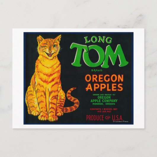 Long Tom Apple Crate LabelMonroe oder Postkarte (Vorderseite)
