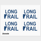 Long Trail Vermont Rechteckiger Aufkleber (Blatt)