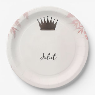 Long Tulle Regal Glam Blush Pink Brautparty Pappteller