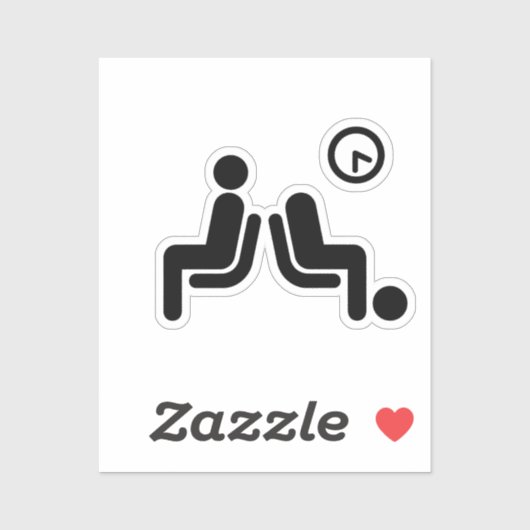 Long Wait Sign Aufkleber (Blatt)