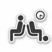 Long Wait Sign Aufkleber (Vorderseite)