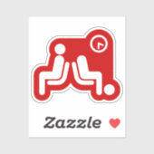 Long Wait Sign Aufkleber (Blatt)