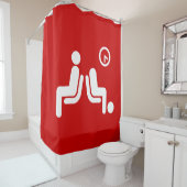 Long Wait Sign Duschvorhang (Beispiel)