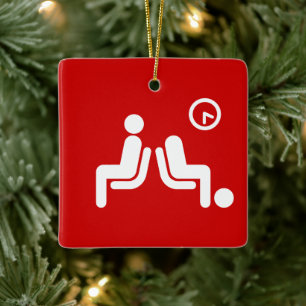 Long Wait Sign Keramikornament