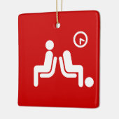 Long Wait Sign Keramikornament (Links)