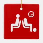 Long Wait Sign Keramikornament (Rückseite)