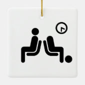 Long Wait Sign Keramikornament (Rückseite)