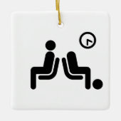 Long Wait Sign Keramikornament (Vorderseite)