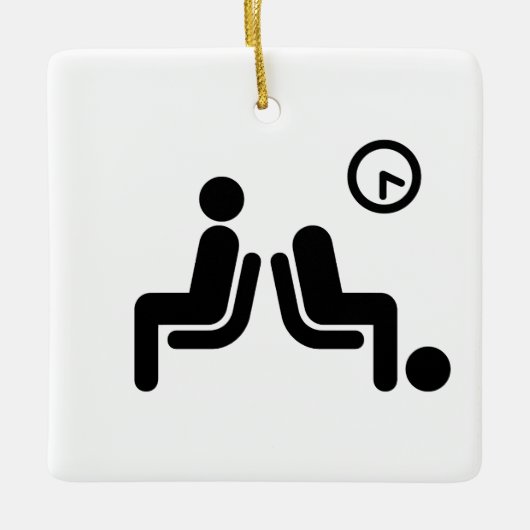 Long Wait Sign Keramikornament (Vorderseite)