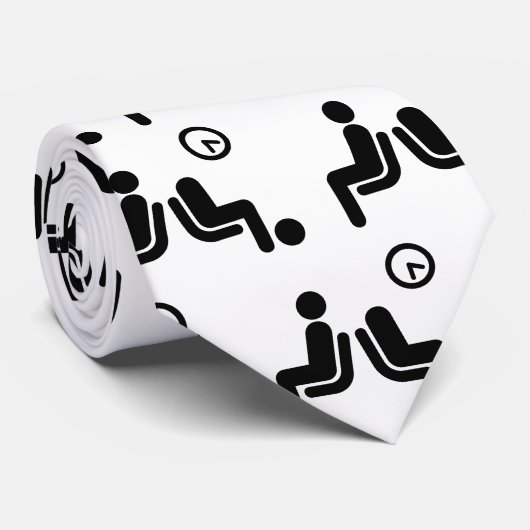 Long Wait Sign Krawatte (Gerollt)