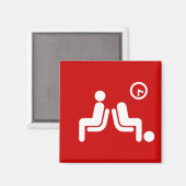 Long Wait Sign Magnet (Vorderseite/Rückseite)