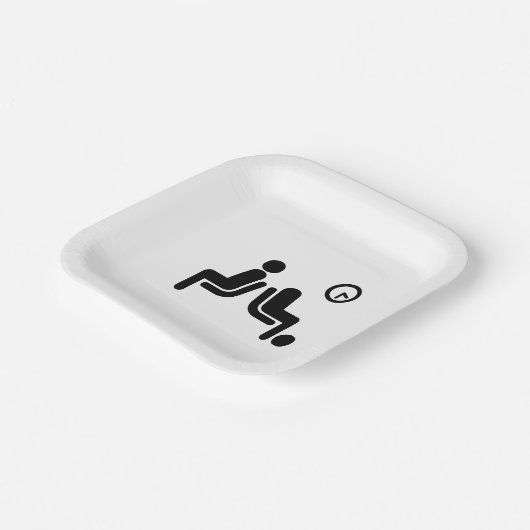 Long Wait Sign Pappteller (Gewinkelt)