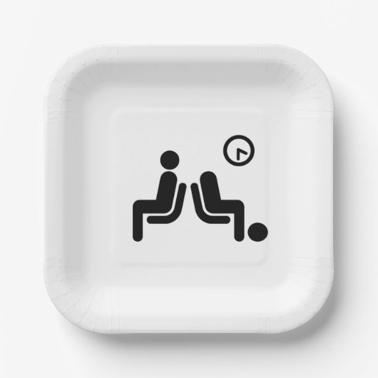 Long Wait Sign Pappteller (Vorderseite)