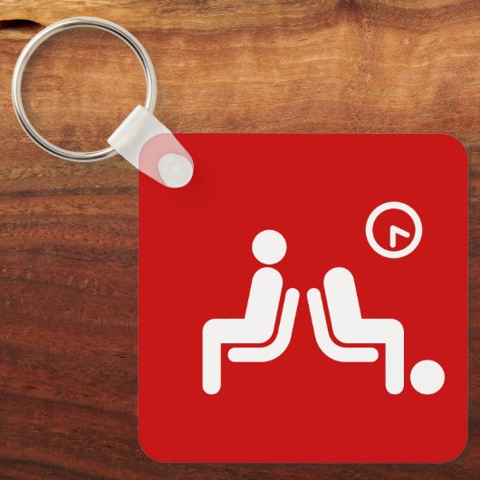 Long Wait Sign Schlüsselanhänger (Vorderseite)