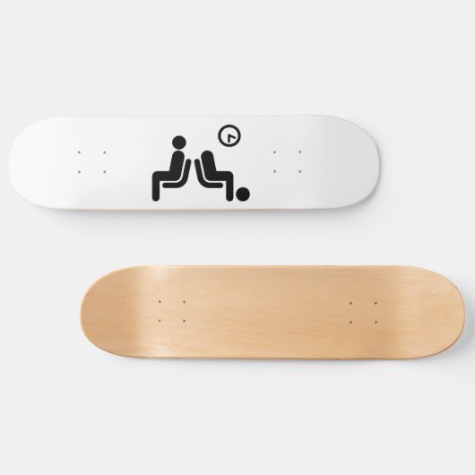 Long Wait Sign Skateboard (Horizontal)