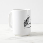 Long Week Skeleton Minimalist coffee mug Kaffeetasse (Vorderseite Links)