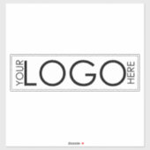 Long White Business Logo Company Moderne Minimal Aufkleber (Blatt)
