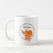 Long Winter's Nickerchen Holiday Fox mit Namen Kaffeetasse (Links)