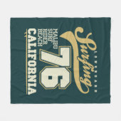 Longboard, das | Kalifornien 76 surft Fleecedecke (Vorderseite (Horizontal))