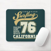 Longboard, das | Kalifornien 76 surft Mousepad (Mit Mouse)