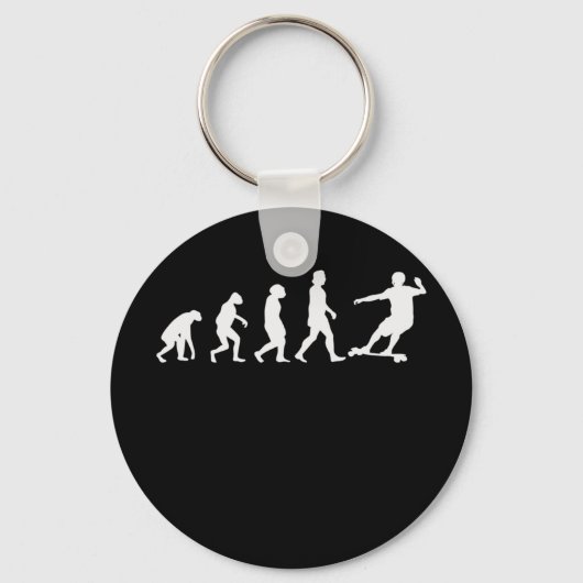 Longboard Downhill-Evolution Schlüsselanhänger (Vorderseite)