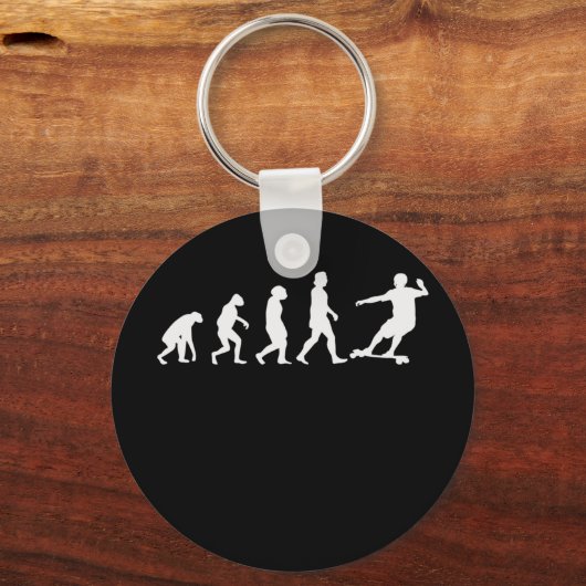 Longboard Downhill-Evolution Schlüsselanhänger (Vorderseite)