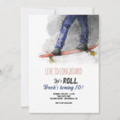 Longboard Einladung (Vorderseite)