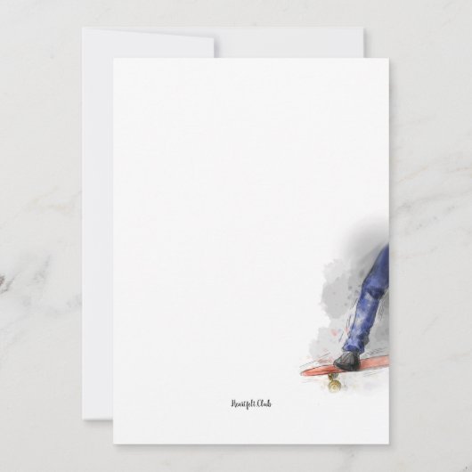 Longboard Einladung (Rückseite)