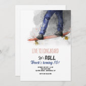 Longboard Einladung (Vorne/Hinten)