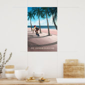 Longboard fahren Reisen Poster (Küche)