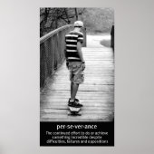 Longboard-Fahrer-Ausdauer Poster (Vorne)