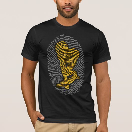 longboard Fingerabdruck T-Shirt (Vorderseite)